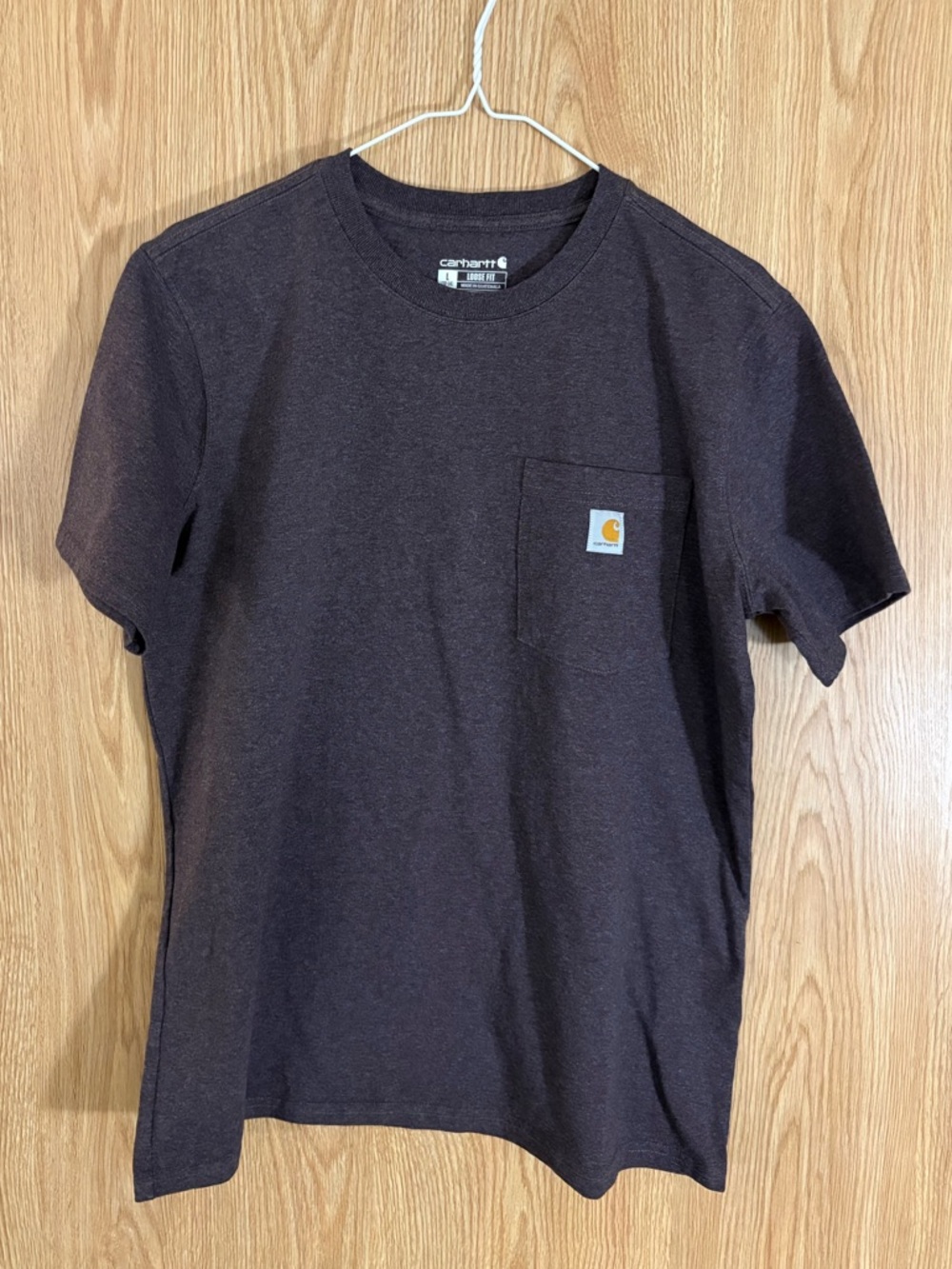 Carhartt Purple Loose Fit Crewneck Logo Short Sleeve Pocket Tee